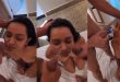 Another NRI teen Student slut getting facial by 2 guys